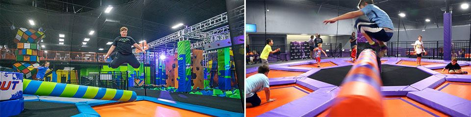 wipe-out trampoline jumping bed